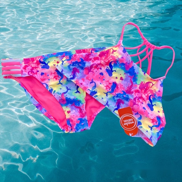Wonder Nation Rainbow Mermaid Bathing Suit - Picture 1 of 5